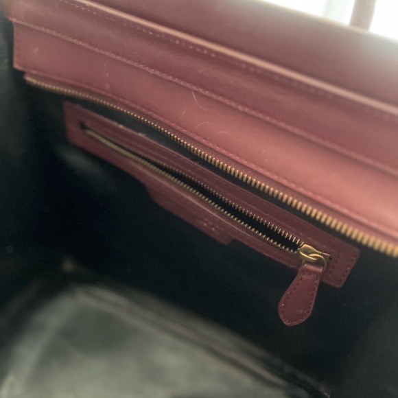 Celine Travel Tote in Burgundy - Picture 8 of 9